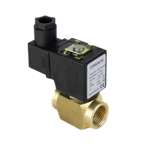 Электромагнитный клапан CBSVD-4-3/8-V1 (2/2, НЗ, ДУ 4мм, 24В, латунь) Convalve